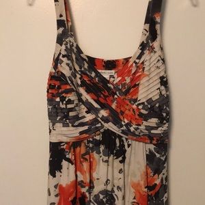 Bold abstract floral maxi dress Sz M